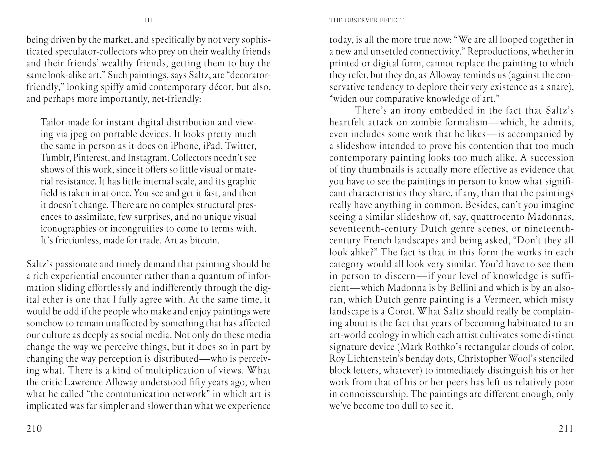 Observer effect statistics picture